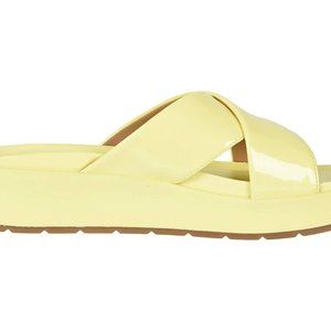 NIB UGG Emily leather cushion slides 10